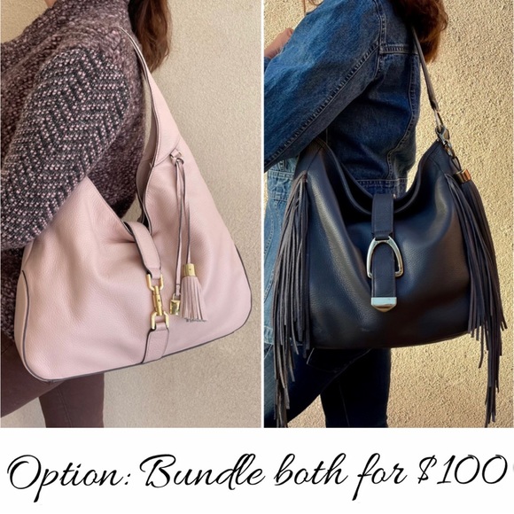 G.I.L.I. Leather Stirrup Hobo Bag with
Fringe in Dk Gray - Picture 16 of 16